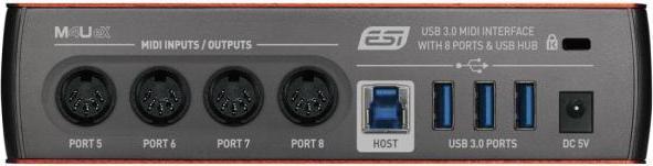 Actual product image ESI M4U eX USB 3.0 MIDI interface with MIDI cable (USB)