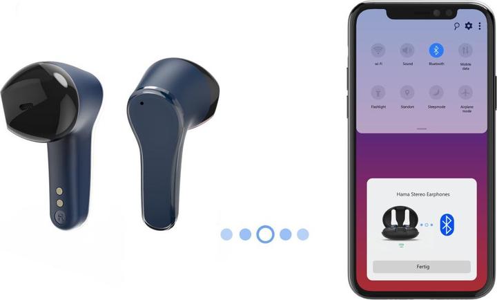 Produktbild Hama Bluetooth®-Kopfhörer Spirit Unchained, True Wireless Earbuds, ENC, FC, BL (Aktive Geräuschunterdrückung, 16 h, Kabellos)