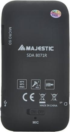 Image du produit Majestic Nouveau Multimedia Player Mp4 Reader SDA8071R Black 8Gb 1.8' Rec (8 Go)
