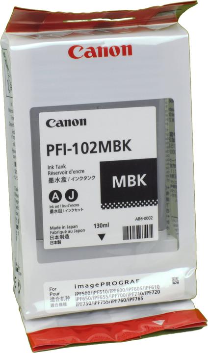 Actual product image Canon Pfi-102mbk (MBK)