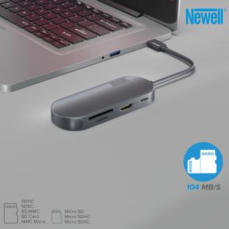 Produktbild Newell 7 in 1 Nabe – Graphit (USB-C, 7 Ports)