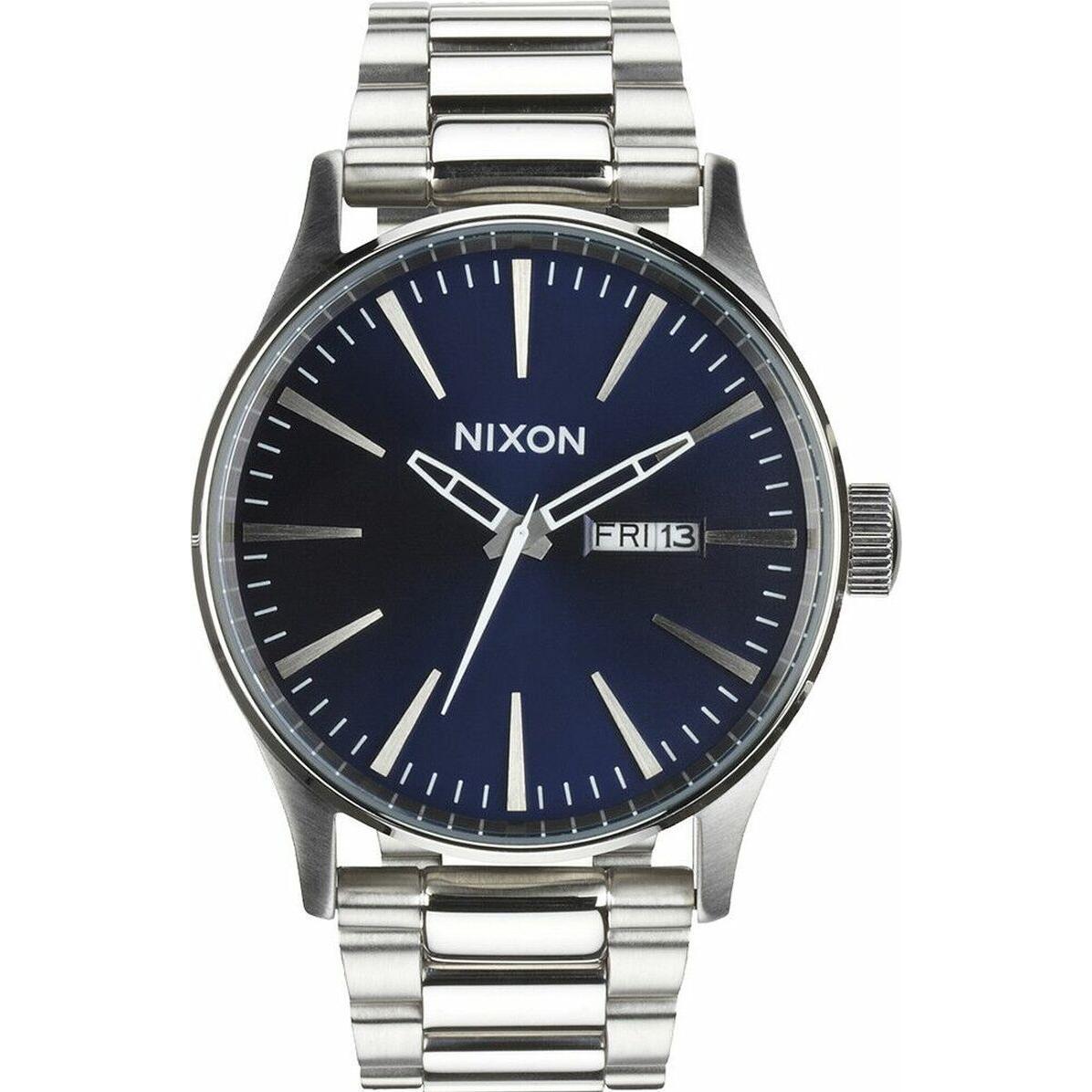 Thumbnail - Nixon, Armbanduhr, Sentry SS Blue Sunray, Silber, (Analoguhr, 42 mm)