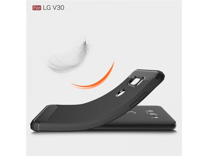 Produktbild Screenguard LG V30 Hülle Carbon Brushed Soft TPU (LG V30)