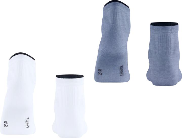 Produktbild Esprit Double High Cuff 2-Pack Baumwollsneakersocken (2er Pack, 39 - 42)