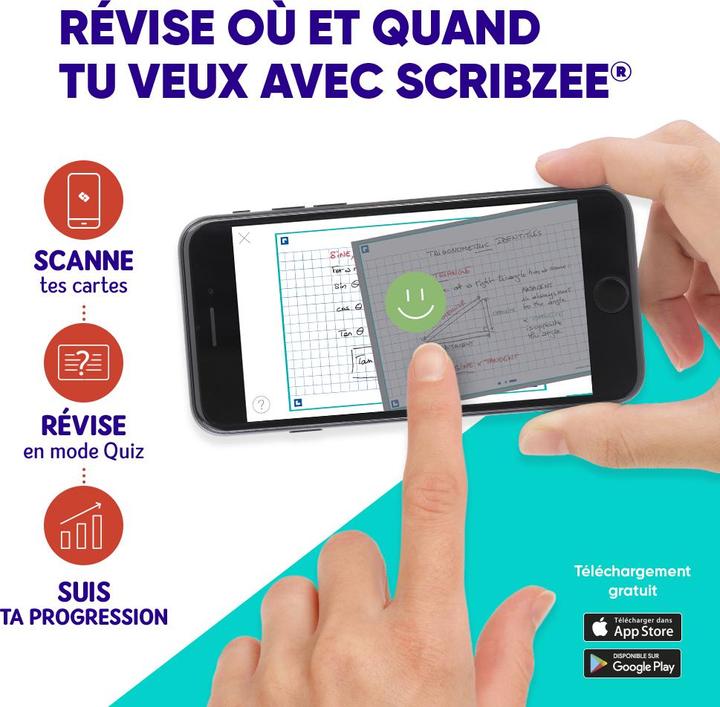 Produktbild Oxford Fiches bristol FLASH 2.0, A7, lign‚, blanc (A7, 250 g/m², 32 x)