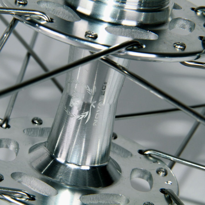 Actual product image Novatec Singlespeed/Fixed wheelset - polished silver (28")