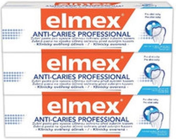 Produktbild Elmex Anti Caries Professional Trio Toothpaste ( 3 Ks ) - Toothpaste (225 ml)