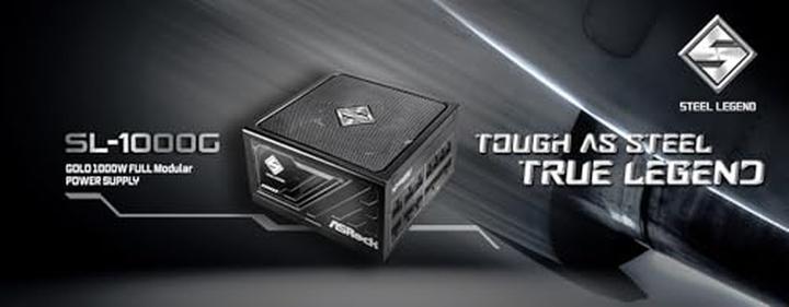 Actual product image AsRock Steel Legend power supply 1000W 80+ Gold (1000 W)