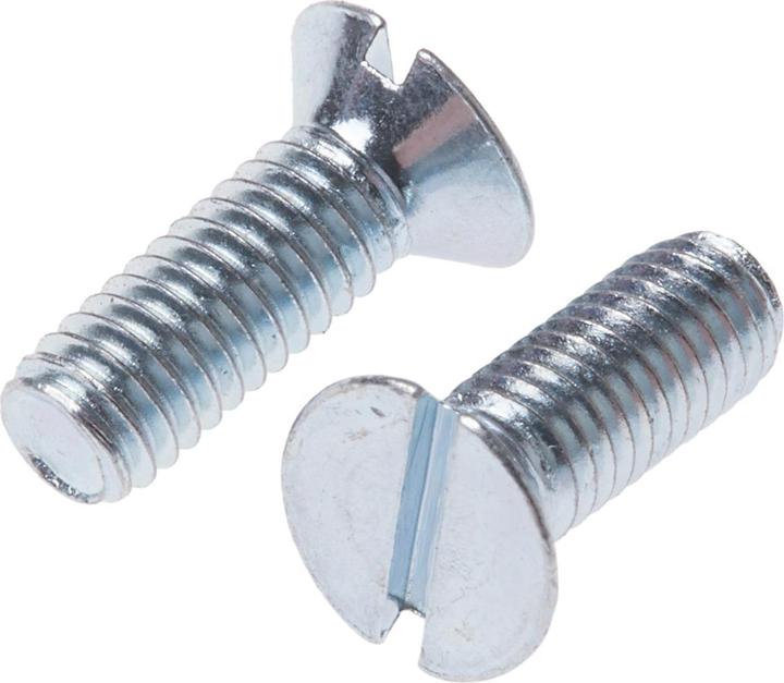 RS PRO ZnPt stl slot csk head screw,M3.5x10mm (100 Schrauben pro Stück)