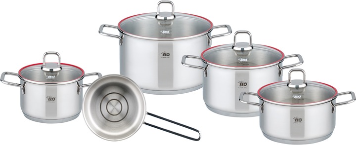 ELO Stahlwaren Topfset (Pfannenset + Topfset, Edelstahl)