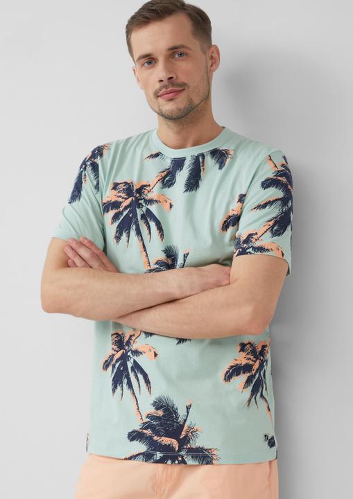 Produktbild S.Oliver T-Shirt T-Shirt aus Baumwolle mit All-over-Print (M)