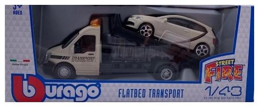 Produktbild Bburago 18/31403 Metal Street Fire scale 1:43 Official VW Polo Gti with truck