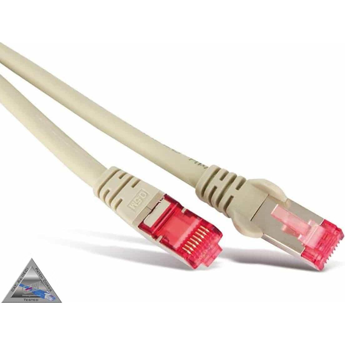 Shiverpeaks Netzwerkkabel-Patchkabel, cat 6A, S/FTP, PIMF, Halogenfrei, GHMT-ZERTIFIZIERT, grau 1,0m· Patchkabel (PiMF, ...