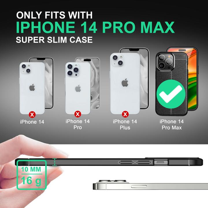 Image du produit Nalia Housse en silicone aspect cuir (Apple iPhone 14 Pro Max)