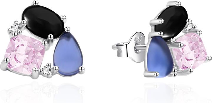Immagine prodotto Agato Original Silver Earrings With Colored Zircons Agt-E129pc (Argento)