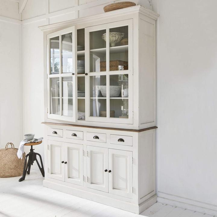 Image du produit Loberon Armoire Morningside blanc antique (150 x 45 x 210 cm)