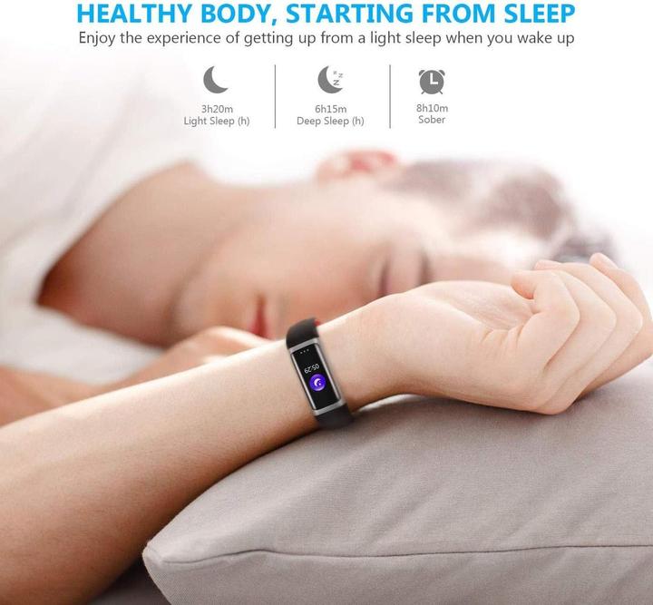 Actual product image Monkeylectric Smartwatch mit Fitness-Tracker, Herzfrequenz, Blutdruck, Schlafüberwachung, IP68 wasserdicht