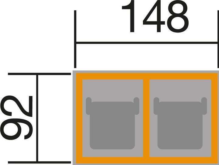 Produktbild Weka Holzbau Mülltonnenbox für 2 Tonnen, anthrazit imprägniert