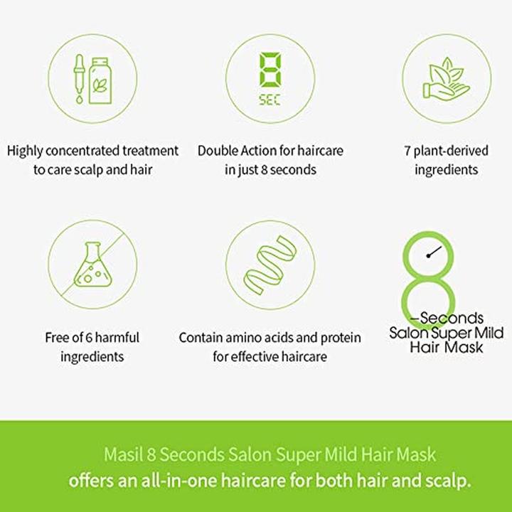Immagine prodotto Masil 8 Seconds Salon Super Mild Hair Mask For Sensitive Scalp (20 ml)