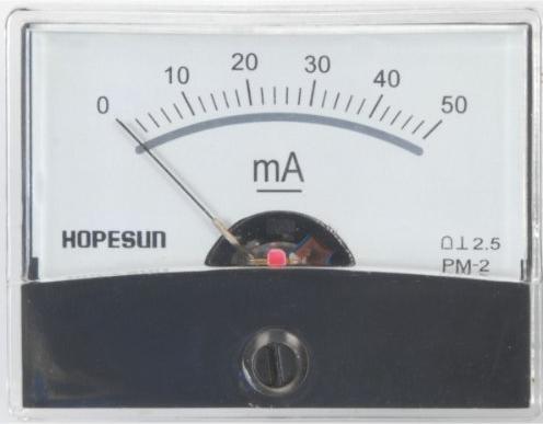 Image du produit Hopesun COMPTEUR ANALOGIQUE INCLUS 50 mA DC / 60 x 47 mm