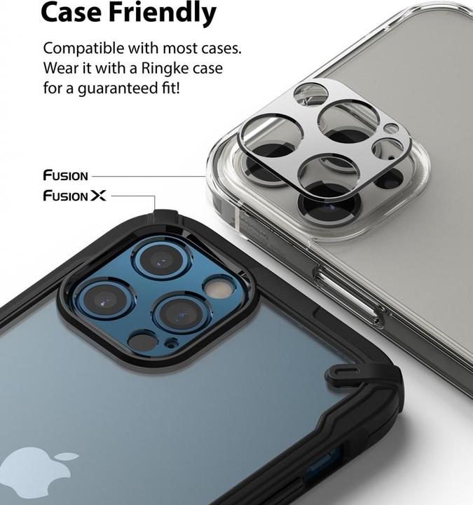 Produktbild Ringke iPhone 12 Pro/12 Pro Max Camera Styling camera island protector Silver (1 Stk., Apple iPhone 12 Pro, Apple iPhone 12 Pro Max)