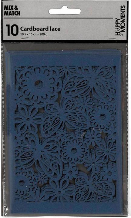Actual product image Creativ Company Patterned cardboard blue, 10 pcs. (200 g/m², 10 x)