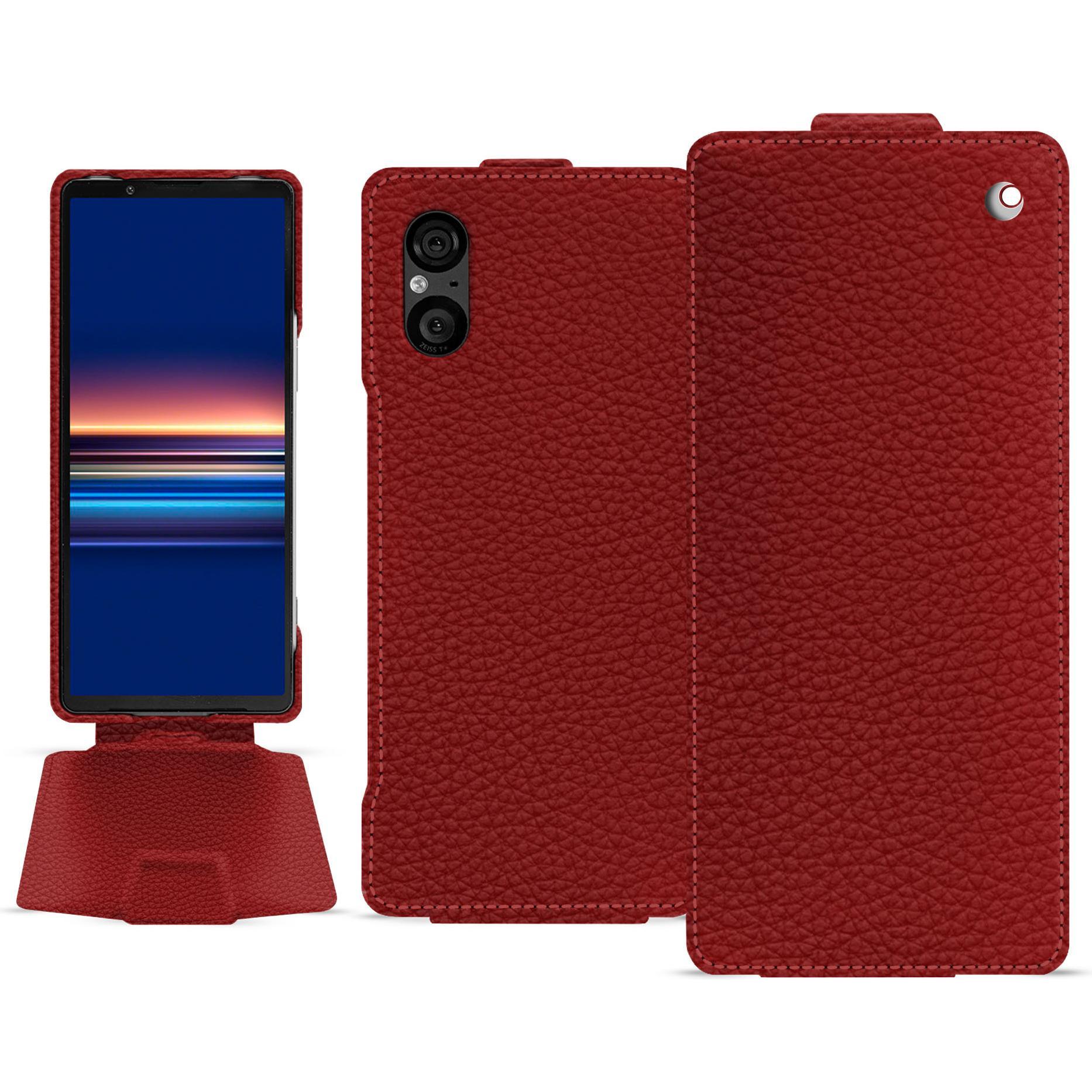 Noreve Lederschutzhülle vertikal, MP3 Tasche + Hülle, Rot