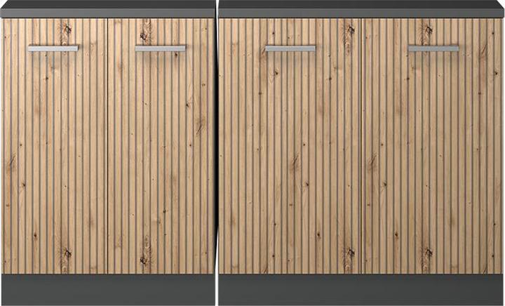 Produktbild Vichy Dachschrägenschrank-Set Rion, Artisan Eiche/Anthrazit/Anthrazit, 2er Set (46 x 46 x 81.60 cm)