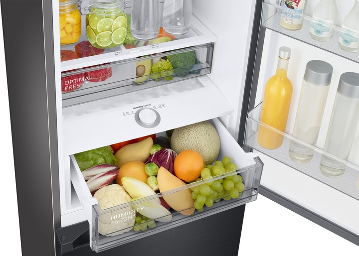 Produktbild Samsung Bespoke RB38C7B6BB1 schwarz Kühl- Gefrierkombination, schwarz (387 l)