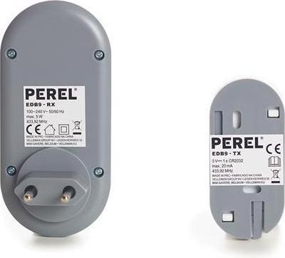 Actual product image Perel Radio Bell Complete Set With Optical Display (Funk)