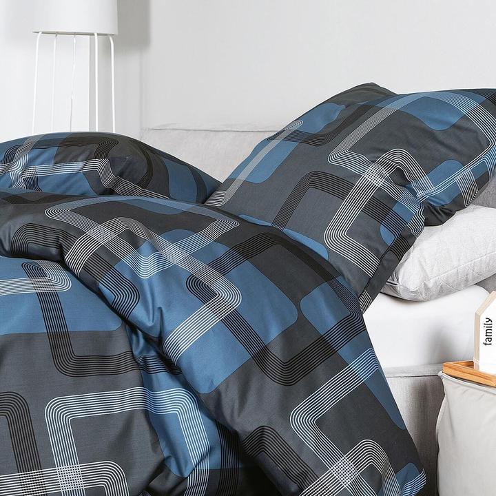 Produktbild Janine Mako-Satin Bettwäsche J.D. 87096 denimblau (Bettwäsche Set, 135x200 cm + 80x80 cm)