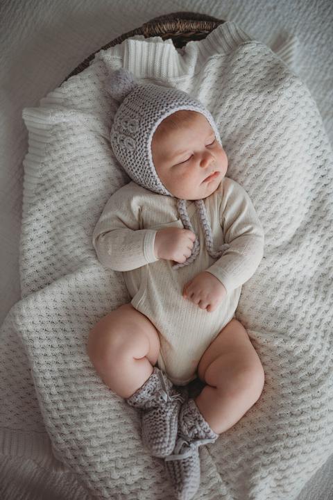 Image du produit Snuggle Hunny Merinoset Mützchen & Booties Grau