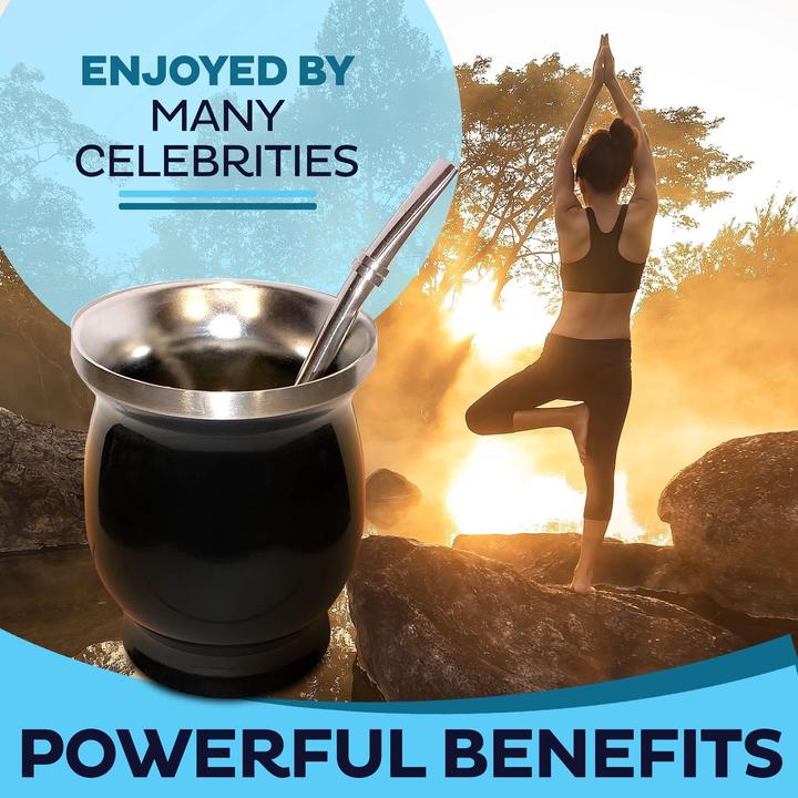 Produktbild PhoneLook Yerba Mate Becher und Bombilla Set Edelstahl Vakuum (250 ml) mit Bürste (250 ml, 1 x)