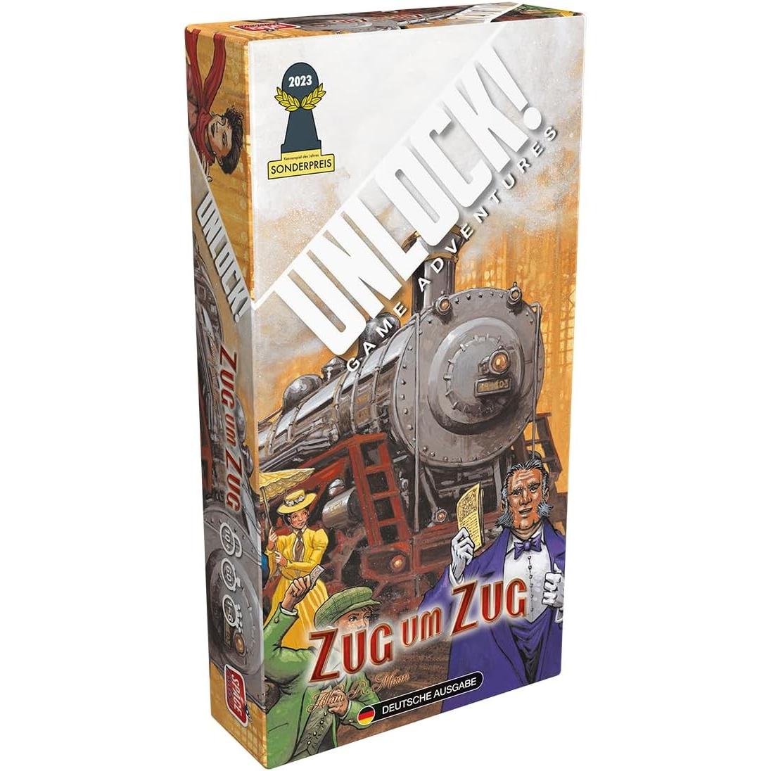 Asmodée SCOD0084 - Unlock! Game Adventures: Zug um Zug (Einzelszenario), für 1-6 Spieler, ab 10 J. (DE) (Deutsch)