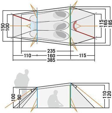 Immagine prodotto Tatonka Tenda Gargia 3 (Tenda a tunnel, 2.40 kg, 3 persone)