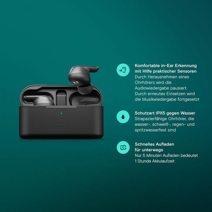 Produktbild EPOS ADAPT E1 - Scandinavian Black (Kabellos, USB-C, Google Meet, Microsoft Teams, Zoom)