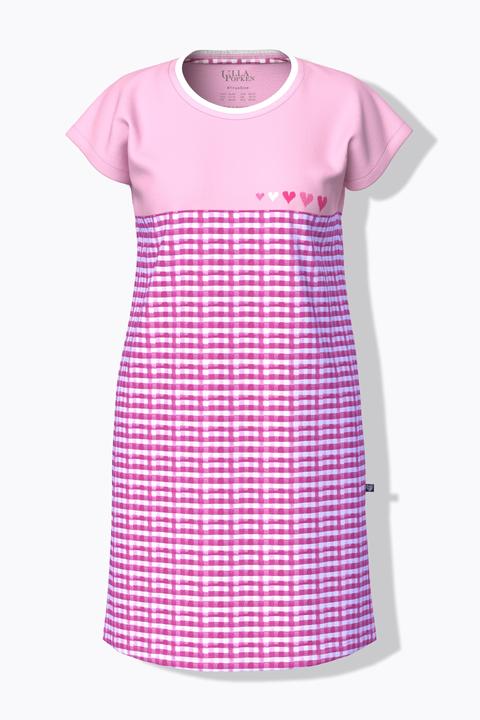 Produktbild Ulla Popken Bigshirts, 2er-Pack, Karo/Herzen, Rundhals, Halbarm (46, 48)