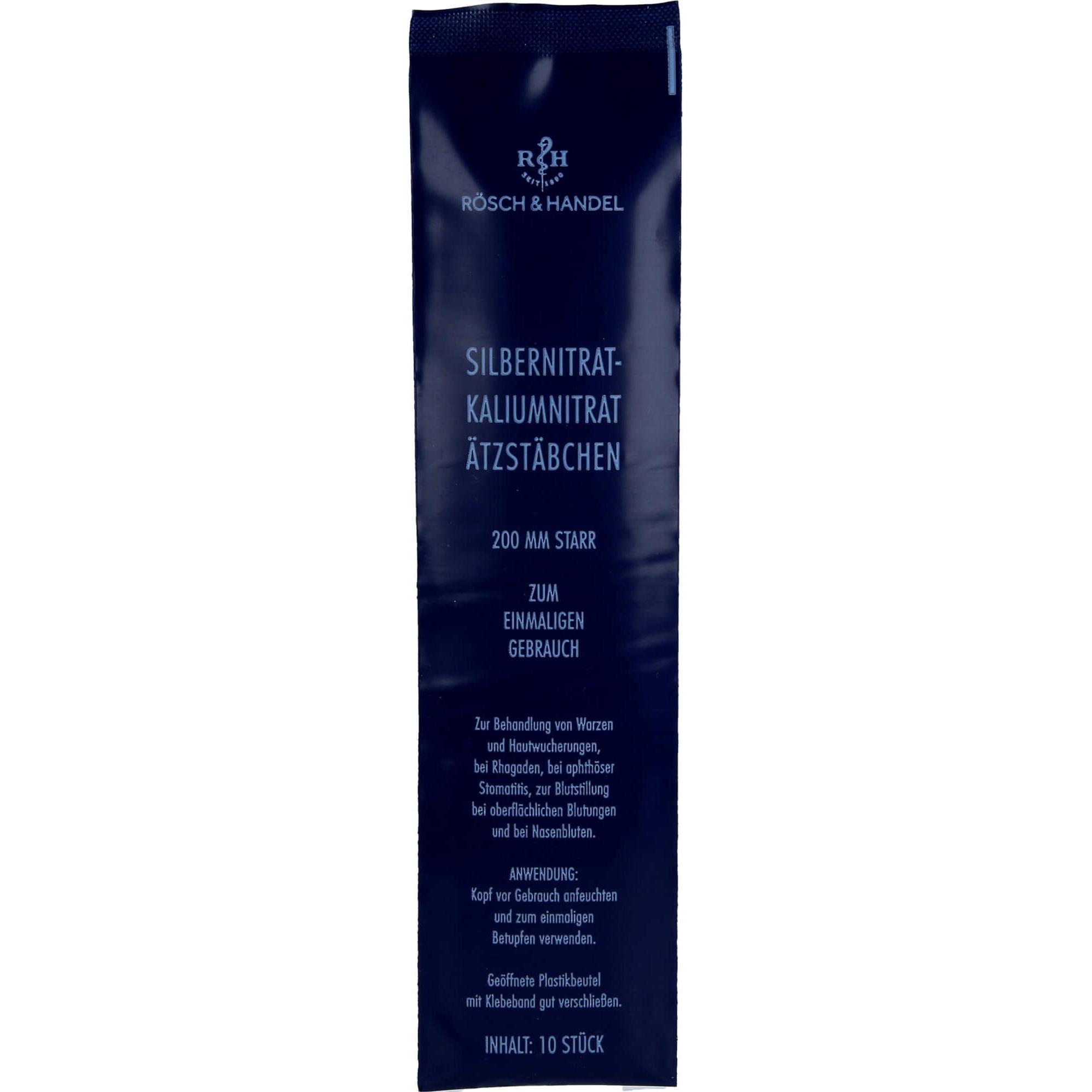 Bano, Fusspflegemittel, Silbernitrat-Kaliumn.Ätzstäbchen Ätzstift 200mm st, 10 St STB
