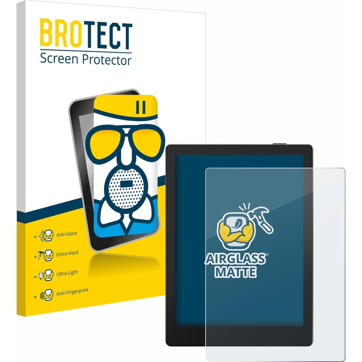 BROTECT Schutzglas Schutzfolie Glas Folie Displayschutz matt, eReader Zubehör, Grau