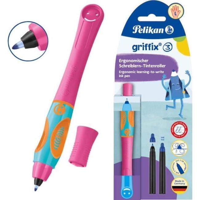 Thumbnail - Pelikan, Schreibstifte, Tintenroller Griffix Lovely Pink Blister L (Lovely pink, 1 x)