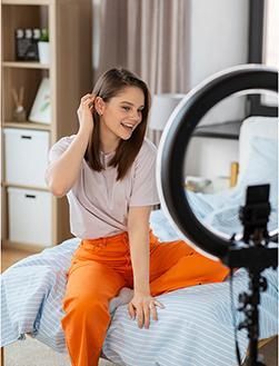 Image du produit Wp Éclairage annulaire Powerton 13" Éclairage annulaire à LED RVB, grand, couleur et intensité de (éclairage annulaire)