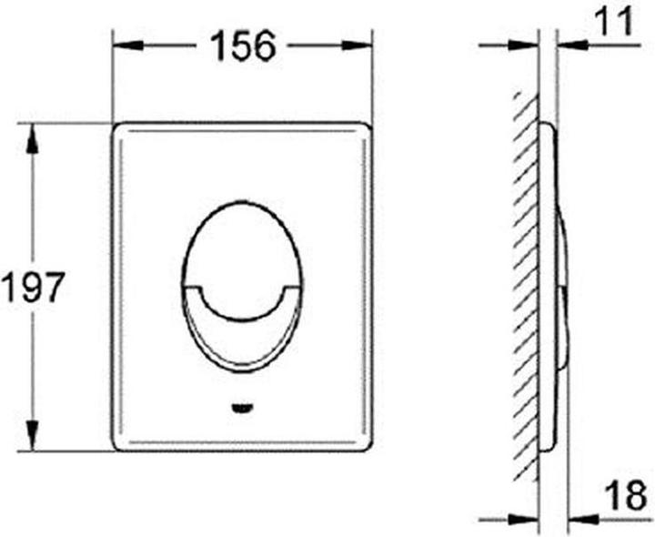 Actual product image Grohe Cover plate SKATE AIR chrome