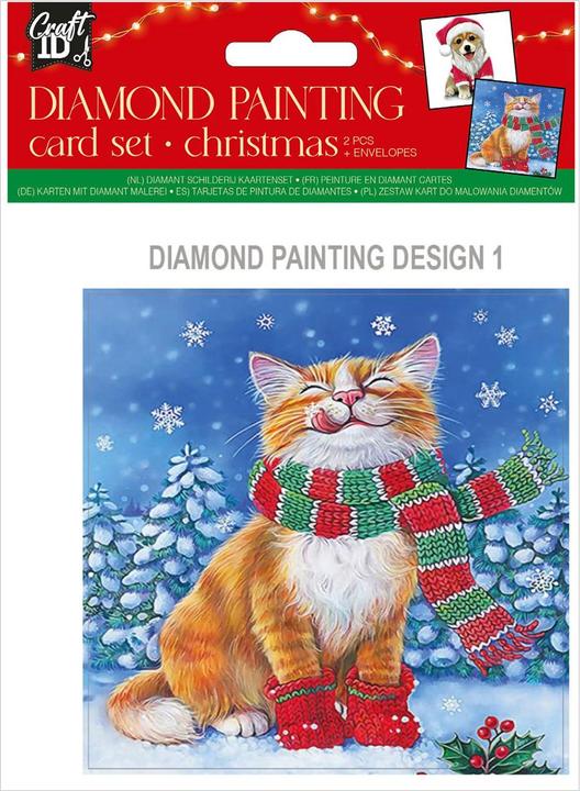 Actual product image Grafix Make your own Christmas cards with diamond painting, 2 pieces.