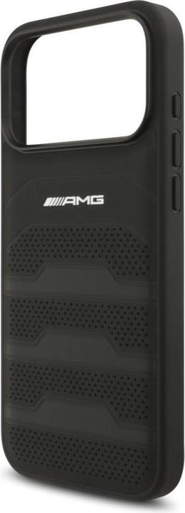 Produktbild Mercedes Case AMG Leather Debossed Lines Logo for iPhone 17 Pro Max black (Apple iPhone 17 Pro Max)