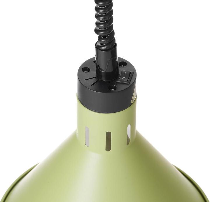 Productafbeelding Hendi Höhenverstellbare Wärmelampe, konisch,, Grün, 230V/250W, ⌀275x(H)250mm
