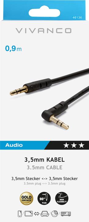 Immagine prodotto Vivanco Cavo audio (0.90 m, Cavo AUX)