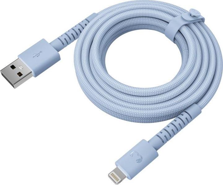 Actual product image Fresh'N Rebel Fresh 'n Rebel USB-A zu Lightning silicone geflochtenes Kabel "FlexWave" 2m, Vivid Blue (2 m, 12 W)