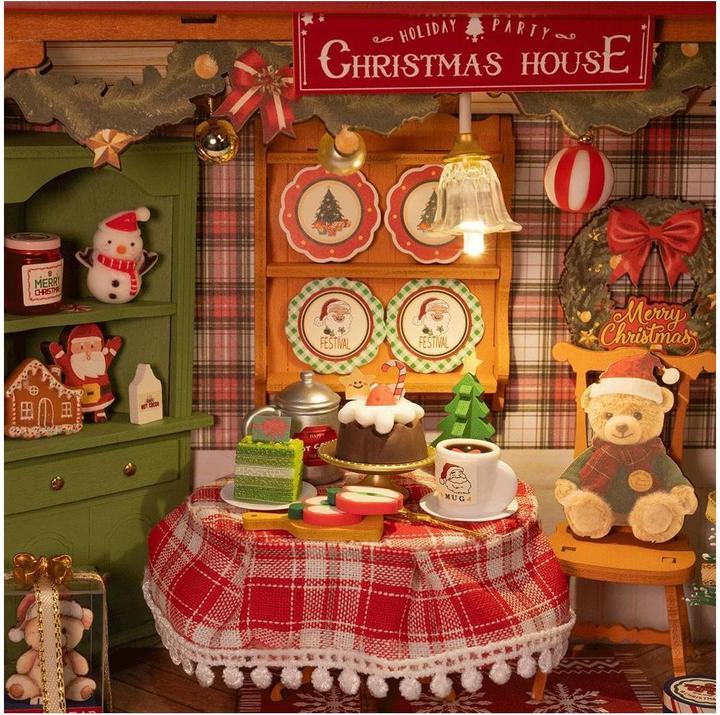 Actual product image Robotime Bausatz Christmas Eve Party