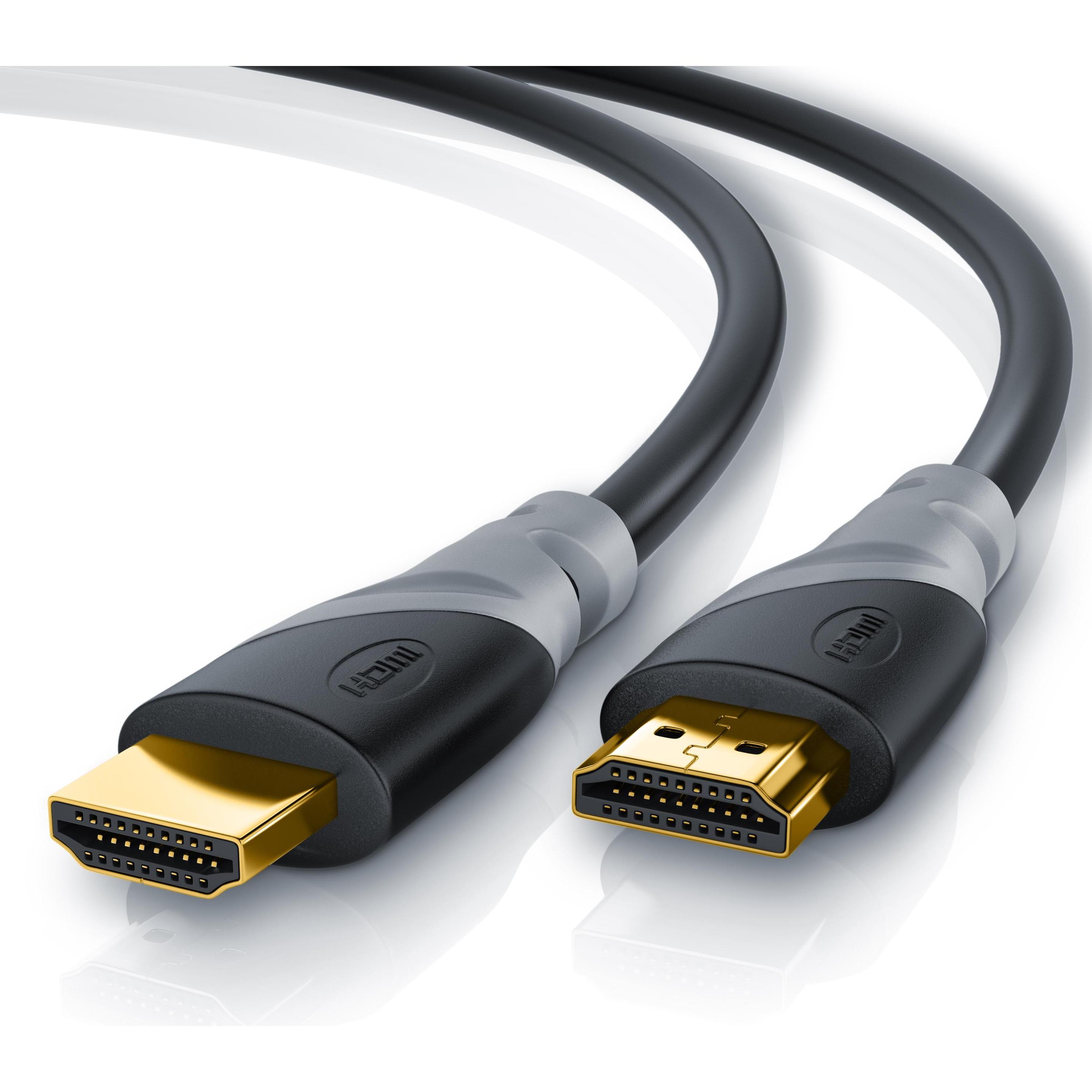 CSL HDMI Kabel 2.0b - 4k Ultra HD 2160p - High Speed - 3D Ready - 3 fach geschirmt - HDMI 2.0b 2.0a 2.0 (2 m, HDMI), Vid...