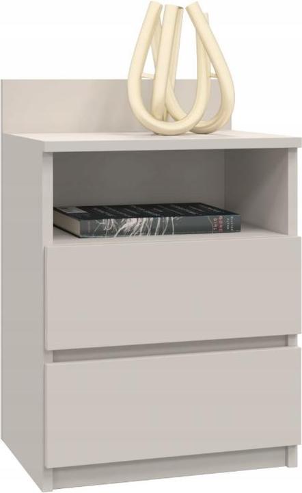 Produktbild Topeshop Szafka nocna, 2 szuflady, Malwa, 40x32x59 cm, kaszmir (40 x 32 x 59 cm)
